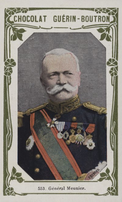 General Meunier (färgad bild) av French School