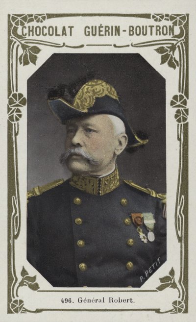 General Robert (färgad bild) av French School