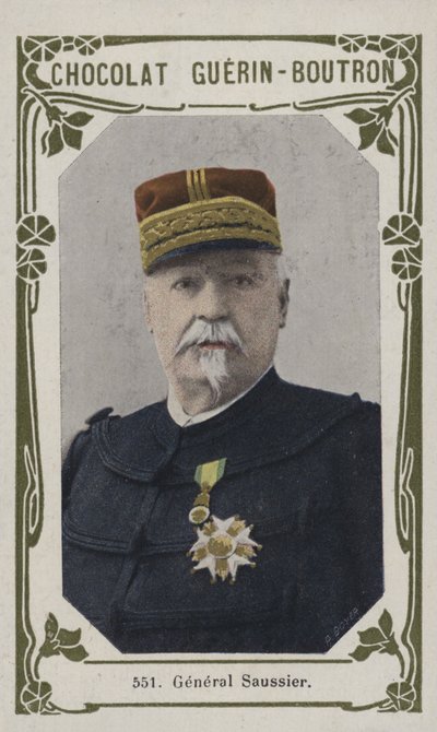 General Saussier (färgad bild) av French School