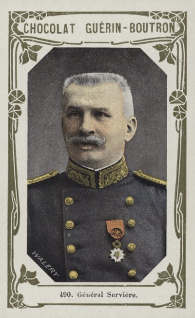 General Serviere (färgad bild) av French School