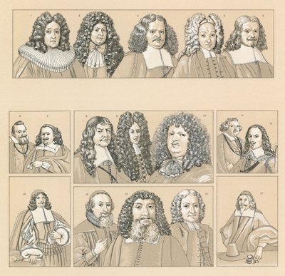 Tyskland XVII-XVIIIth Cent Dräkt av French School