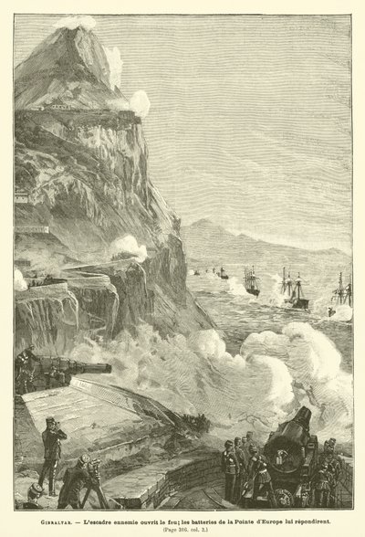 Gibraltar (gravyr) av French School