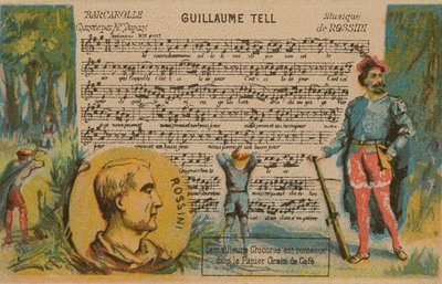 Gioachino Rossini, italiensk kompositör från 1800-talet, och musik från hans opera William Tell av French School