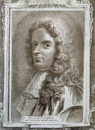 Giovanni Domenico Cassini (1625-1712), illustration från Histoire des Mathematiciens av Alexandre Saverien (1720-1805), publicerad i Paris 1766 av French School