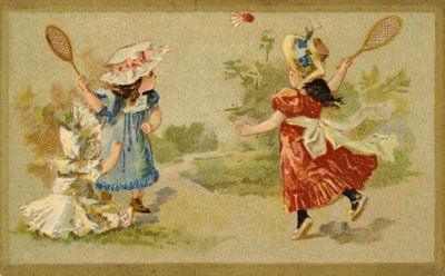 Flickor som spelar fjäderboll av French School