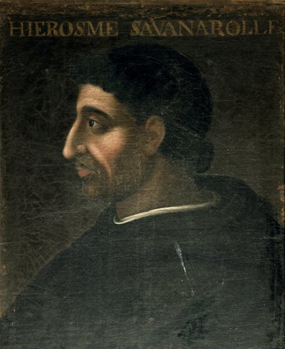 Girolamo Savonarola (1452-98) av French School