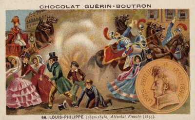 Giuseppe Marco Fieschis försök att mörda kung Louis Philippe av Frankrike, Paris, 1835 av French School