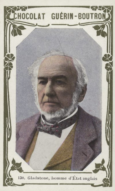 Gladstone, engelsk statsman (färgfoto) av French School
