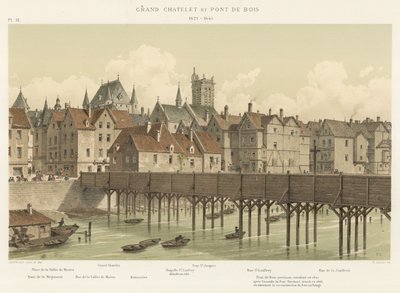 Stora chatelet och träbron, 1621-1645 av French School