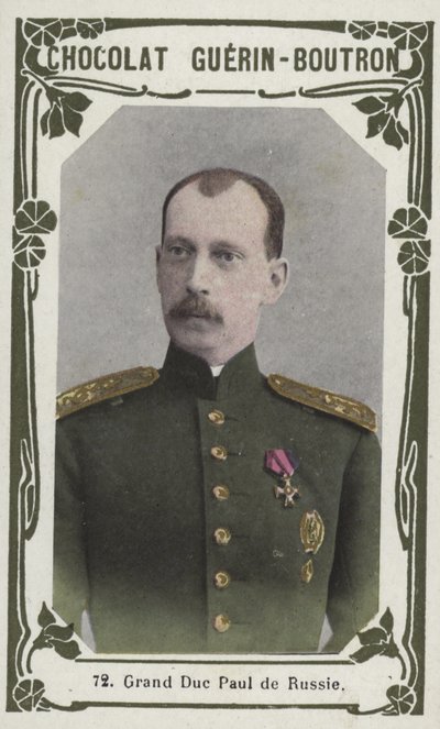 Storhertig Paul av Ryssland (färgad bild) av French School