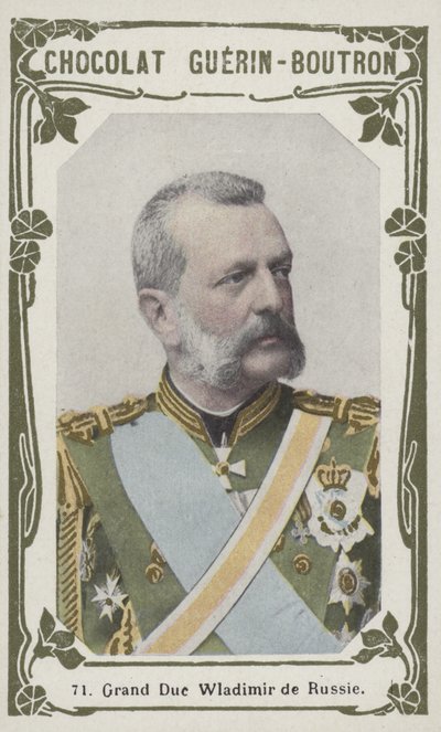 Storhertig Vladimir av Ryssland (färgat foto) av French School