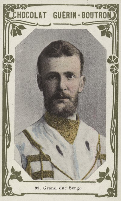 Storhertig Serge (färgad bild) av French School