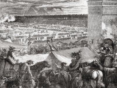 Grande Federation, 14 juli 1790, ur "Histoire de la Revolution Francaise" av Louis Blanc (1811-82). av French School