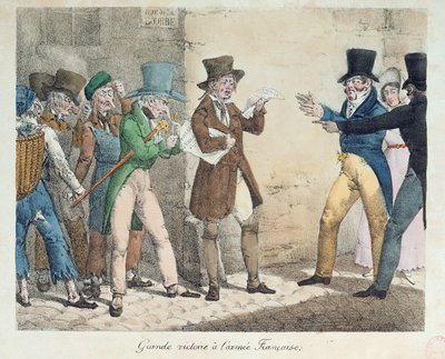 Den franska arméns stora seger, tillkännagivande om seger i slaget vid Trocadero, september 1823 av French School