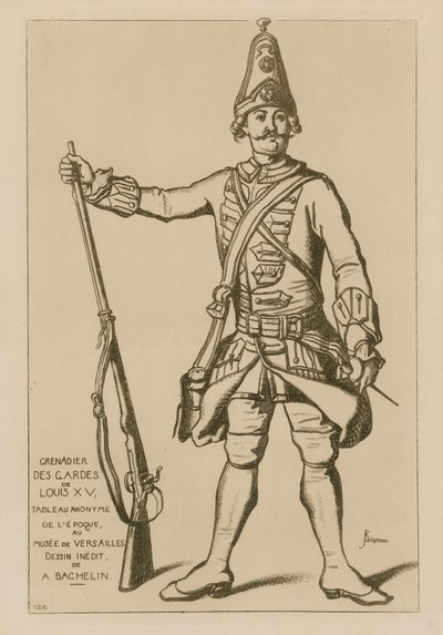 Grenadier av Ludvig XV:s vakter av French School
