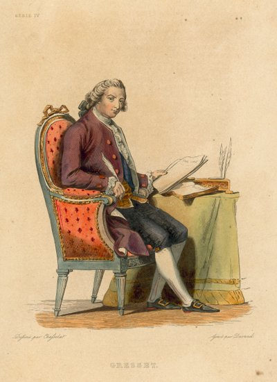 Gresset (färgad gravyr) av French School