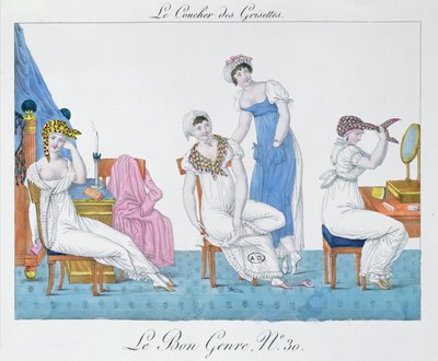 Grisettes Preparing for Bed, tallrik 30 från 