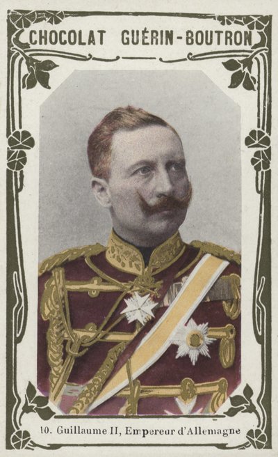 Wilhelm II, kejsare av Tyskland (färgad bild) av French School