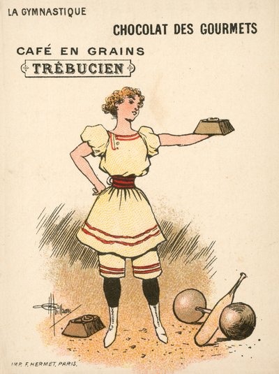 Gymnastik (chromolitho) av French School