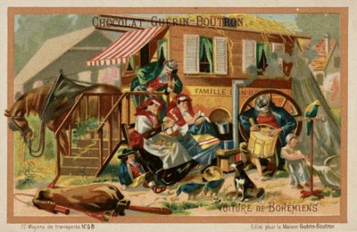 Gypsy caravan (chromolitho) av French School