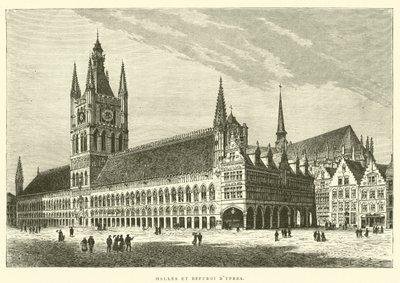 Ypres salar och klockstapel (gravyr) av French School