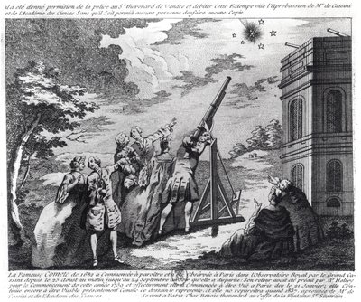 Halleys komet observerad 1759 av Cassini III (1714-84) av French School