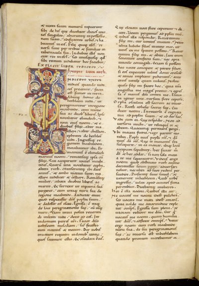 Harley 4772 f.120v Inledningssida från Ruths bok, 