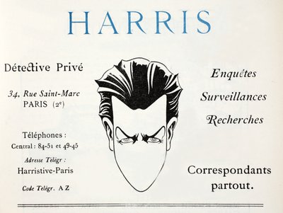 Harris - Privatdetektiv (pochoirtryck) av French School