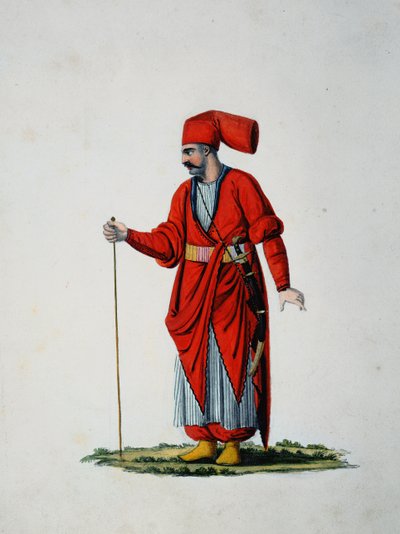 Hasseki Baltaci Valet del Sultani, troligen efter Cousinery, ottomansk tid, tredje kvartalet av 1700-talet (wc på papper) av French School