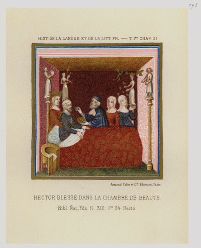 Hector Blesse In The Room Of Beauty (färg litho) av French School