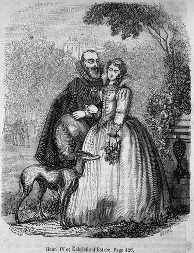 Henri IV (1553 - 1610) och Gabrielle d