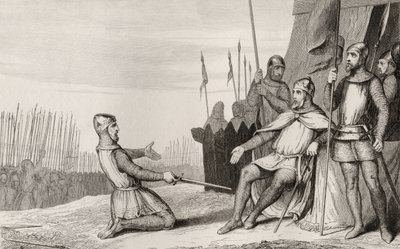 Henri I (1008-60) benådar sin bror Robert-Le-Vieux, från 