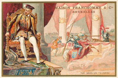 Henrik II av Frankrike dödades i en turnering av Gabriel Montgomery av French School