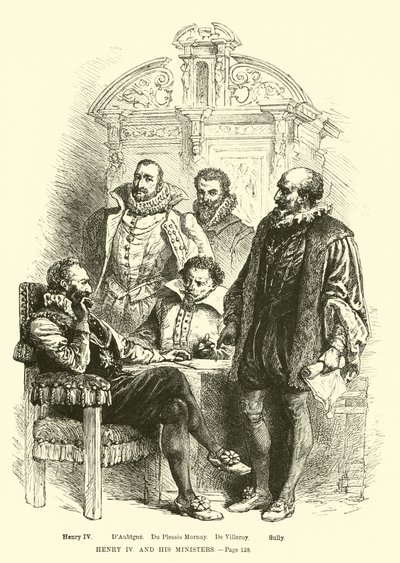Henrik IV och hans ministrar av French School