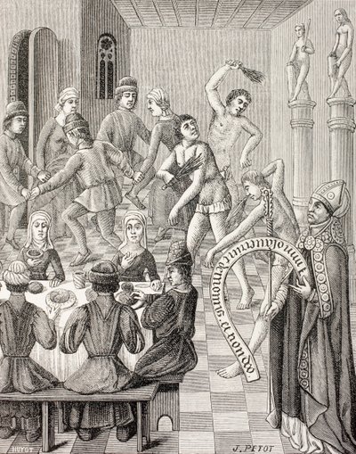 Flagellanternas kätteri, ca 1880 (litografi) av French School