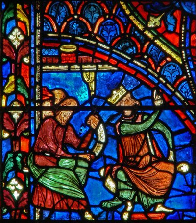 Herodes rådfrågar de främmande om Betlehemsstjärnan (w28b) av French School