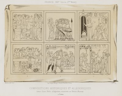 Historiska och allegoriska kompositioner av French School