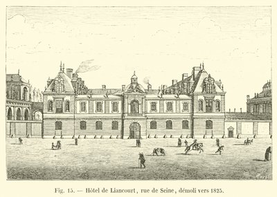 Hôtel de Liancourt, rue de Seine, revs omkring 1825 av French School
