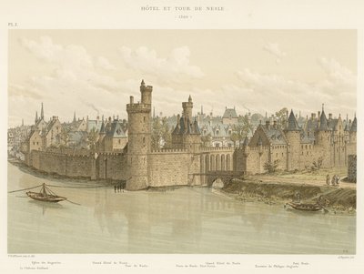 Hotell och torn i Nesle, 1380 av French School