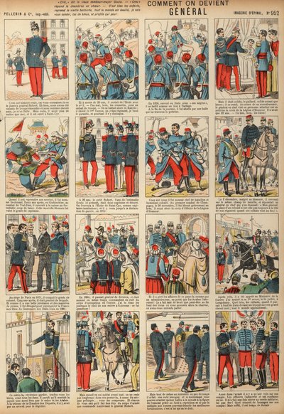 Hur man blir en general (färgad gravyr) av French School