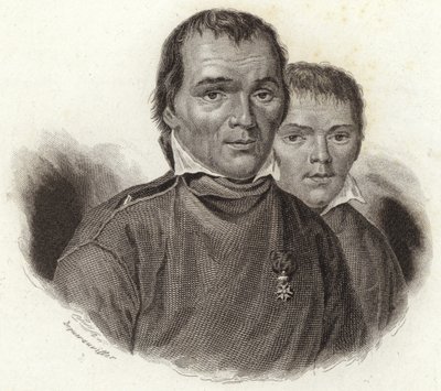 Hubert Goffin och hans son Mathieu av French School