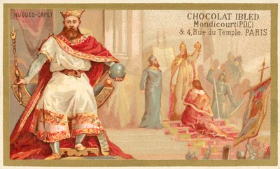 Hugh Capet, Frankernas kung (chromolitho) av French School