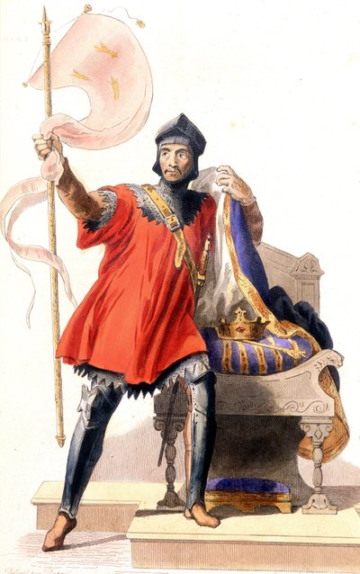 Hugues Capet och hans fana - i "" Le Plutarque francais", red. Mennechet av French School