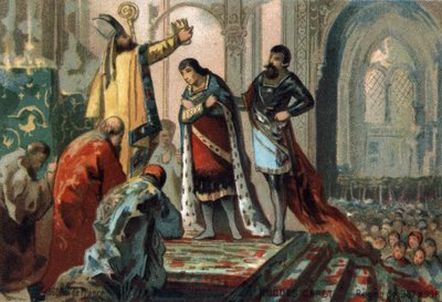 Hugues Capet, kung av Frankrike från 987 till 996, gjorde sin son, den blivande Robert II den fromme (972 - 1031), helig av Adalberon (cirka 925-990), arkevek i Reims, till Cathedrale d