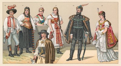 Ungern och Kroatien Kostym av French School