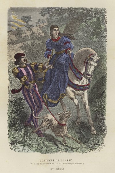 Jaktklänning, 1400-tal av French School
