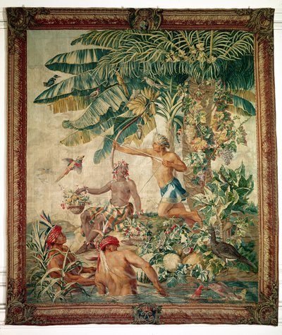 Jakt, från New India Tapestry, Gobelin Workshop av French School