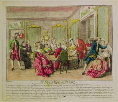 Hypnotism session med Franz Anton Mesmer (1734-1815) 1784 av French School