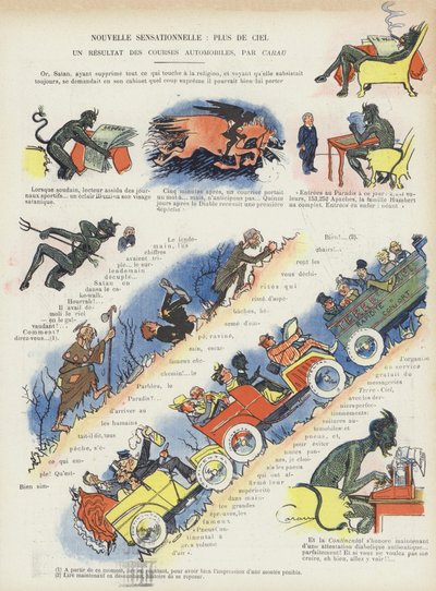 Illustration för Le Rire (färg litho) av French School