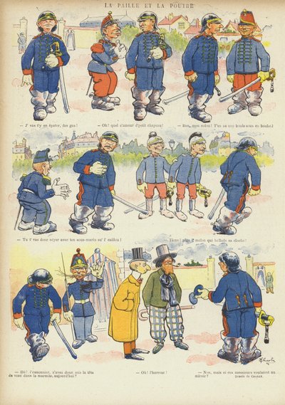 Illustration för Le Rire (färg litho) av French School